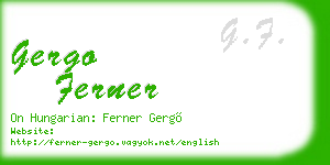 gergo ferner business card
